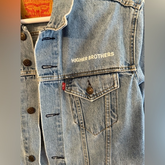 LEVI’S HIGHER BROTHERS 88RISING RAP HIP HOP TRUCKER DENIM JEAN JACKET LARGE - Picture 3 of 9